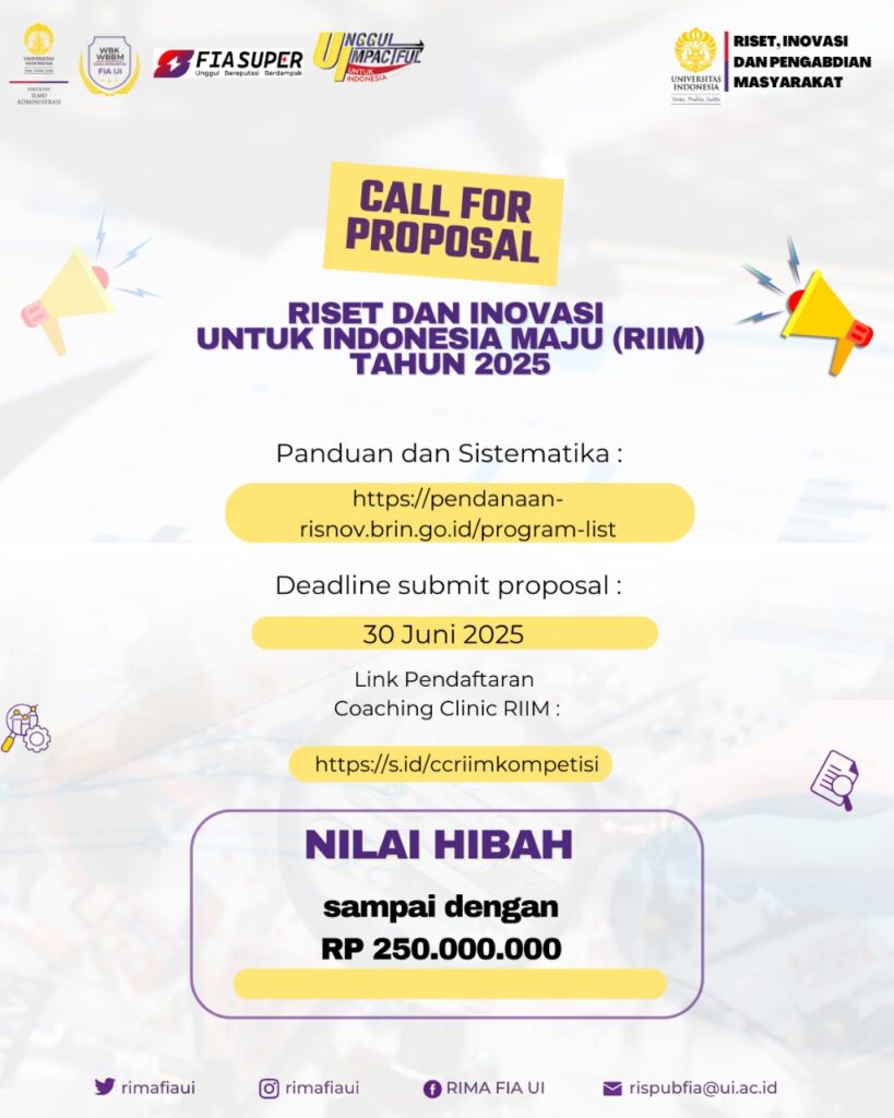 Call for Proposal RIIM Tahun 2025